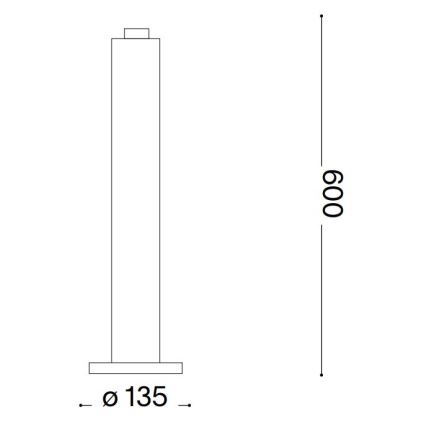Ideal Lux - Vonkajšie svietidlo CLIO 1xE27/42W/230V 60 cm IP44 antracit