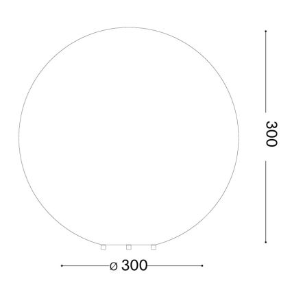 Ideal Lux - Vonkajšie svietidlo DORIS 1xE27/60W/230V, priemer 30 cm, IP44, sivé