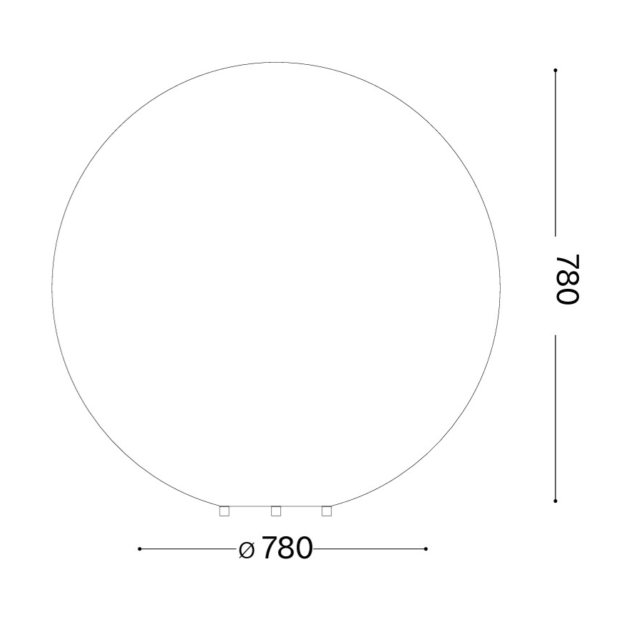 Ideal Lux - Vonkajšie svietidlo DORIS 1xE27/60W/230V Ø 78 cm IP44 sivé