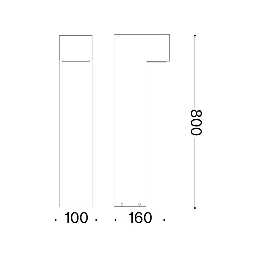 Ideal Lux - Vonkajšie svietidlo SIRIO 2xGX53/9W/230V 80 cm IP65 hnedé