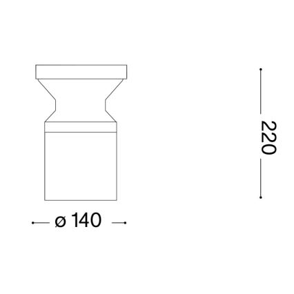 Ideal Lux - Vonkajšie svietidlo TORRE 1xE27/15W/230V 22 cm IP65 antracitové