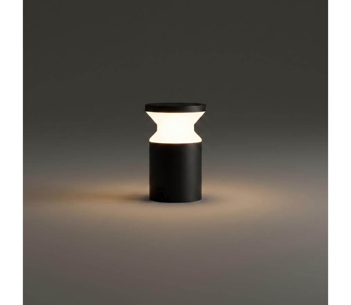 Ideal Lux - Vonkajšie svietidlo TORRE 1xE27/15W/230V 22 cm IP65 čierne 186979
