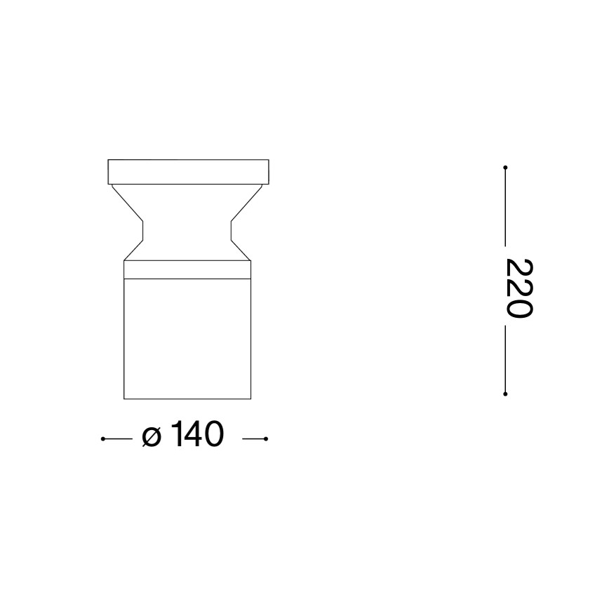 Ideal Lux - Vonkajšie svietidlo TORRE 1xE27/15W/230V 22 cm IP65 čierne