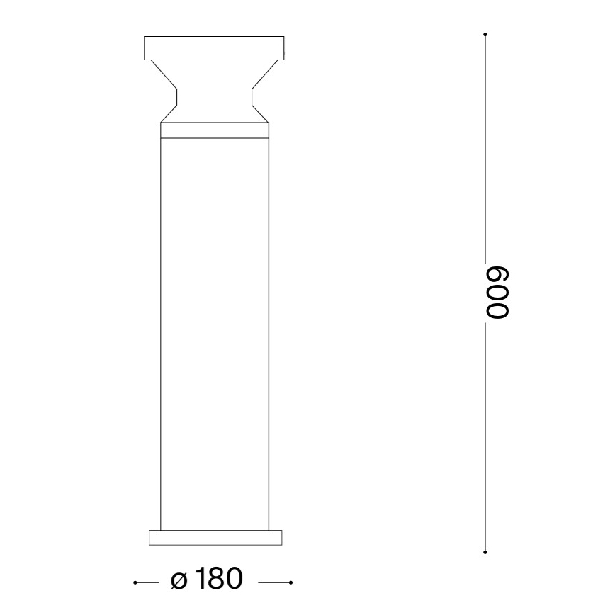 Ideal Lux - Vonkajšie svietidlo TORRE 1xE27/15W/230V 60 cm IP65 hnedé