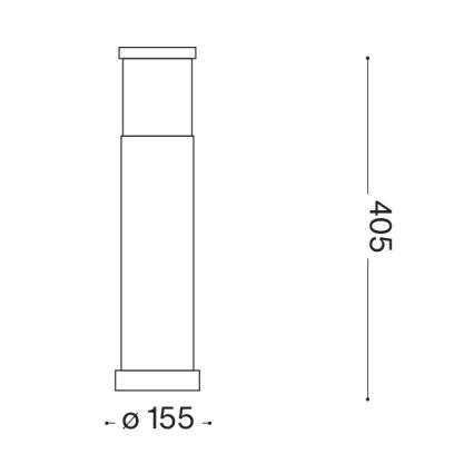 Ideal Lux - Vonkajšie svietidlo TRONCO 1xE27/42W/230V 40 cm IP65 antracit