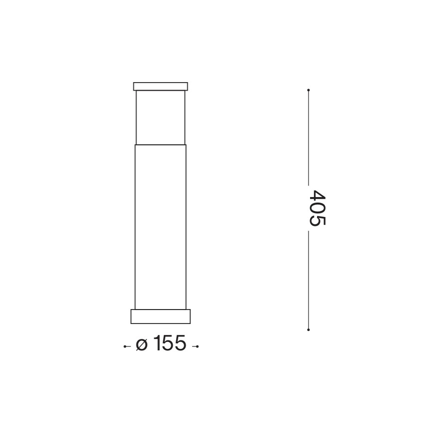 Ideal Lux - Vonkajšie svietidlo TRONCO 1xE27/42W/230V 40 cm IP65 čierne