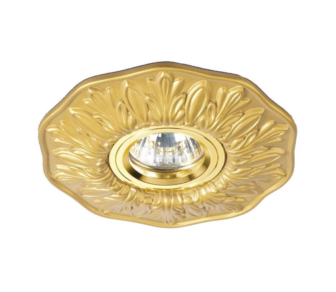 Ideal Lux - Zapustené stropné svietidlo POLKA 1xGU10/50W/230V zlaté 115610