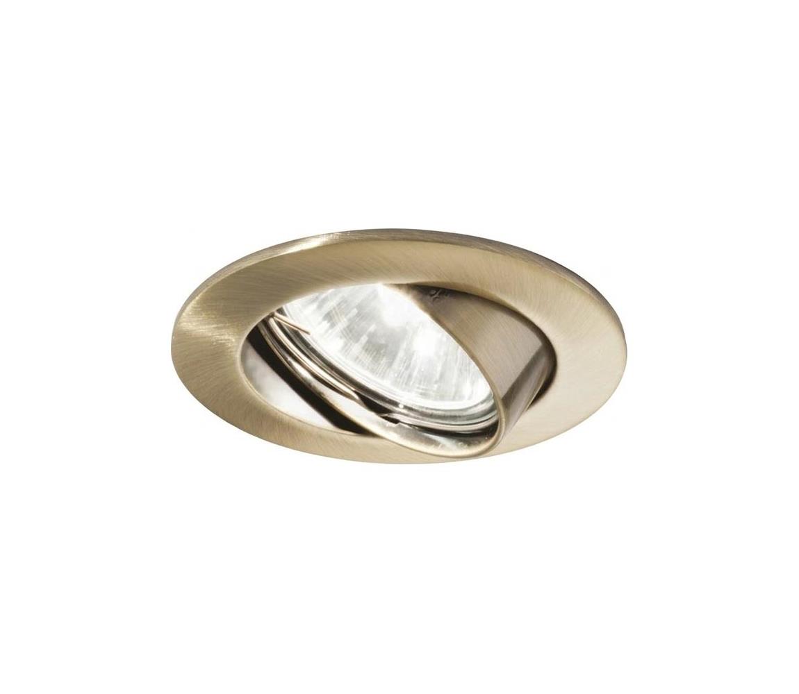 Ideal Lux - Zapustené stropné svietidlo SWING 1xGU10/28W/230V priemer 8,2 cm mosadz 083186