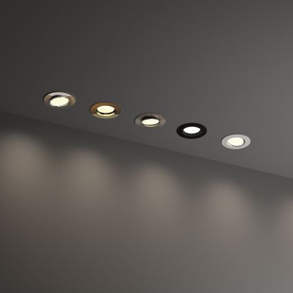 Ideal Lux - Zapustené stropné svietidlo SWING 1xGU10/28W/230V priemer 8,2 cm mosadz