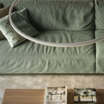 Ideal Lux - LED luster na lanku ORACLE SLIM LED/53W/230V 2700K CRI 90 pr. 90 cm biela