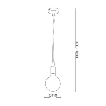 Ideal Lux 113302 - Závesné svietidlo EDISON 1xE27/42W/230V