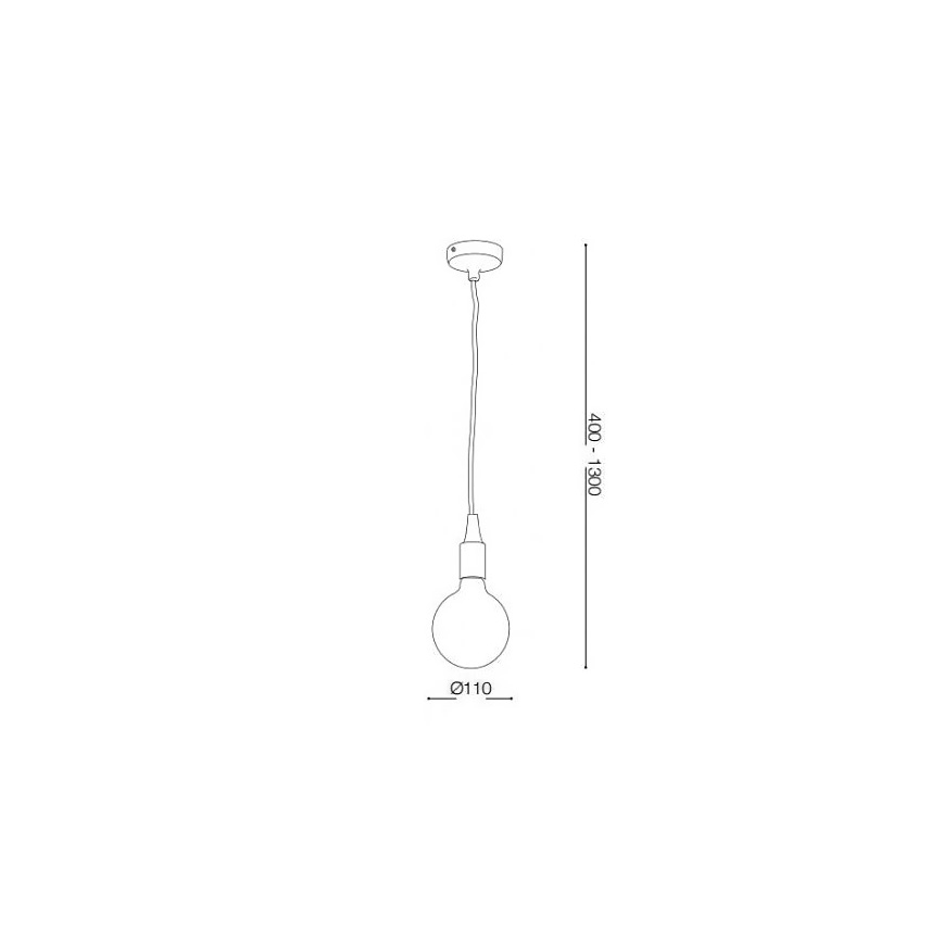Ideal Lux 113302 - Závesné svietidlo EDISON 1xE27/42W/230V