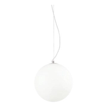 Ideal Lux - Závesné svietidlo na lane MAPA 1xE27/42W/230V, priemer 30 cm, biele