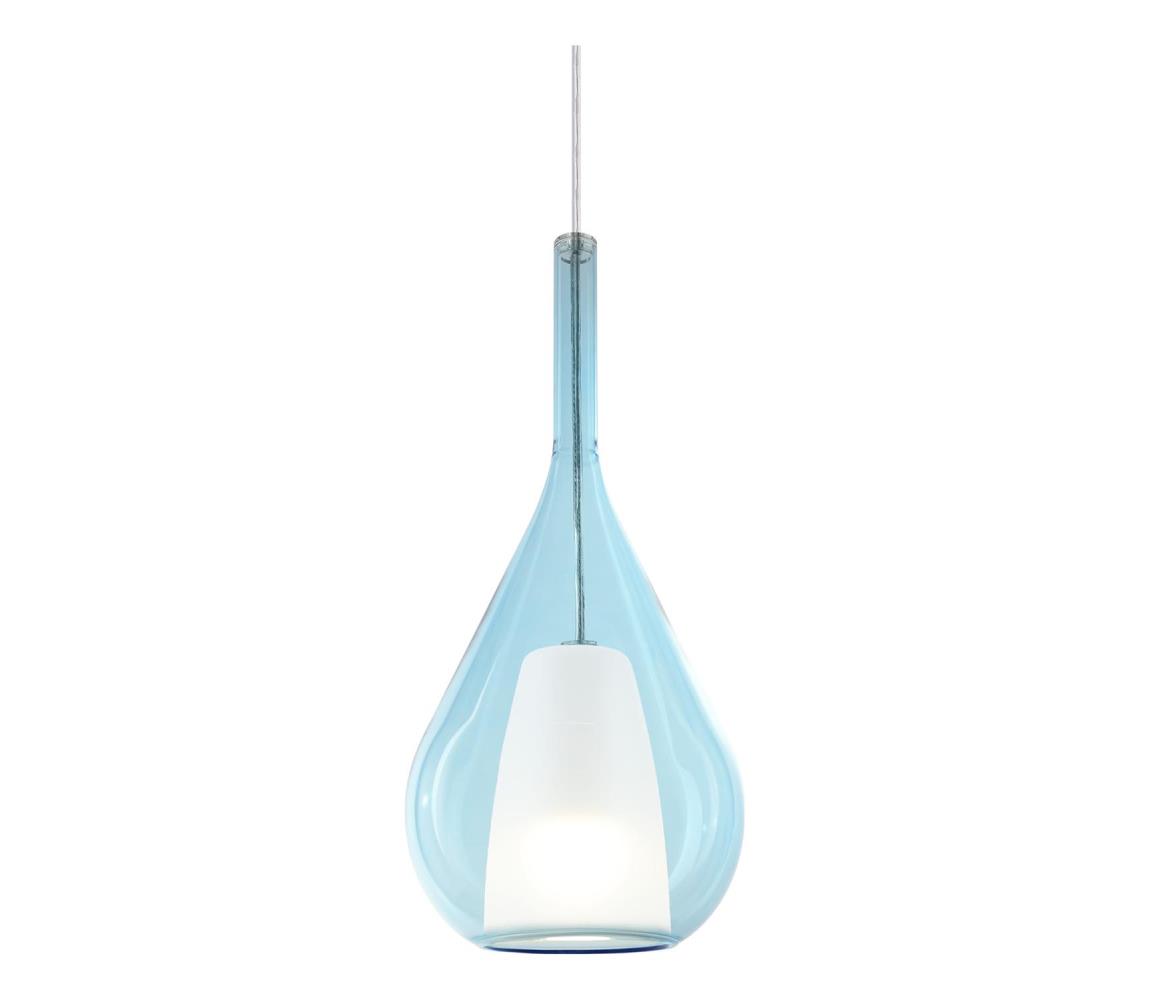 Ideal Lux - Závesné svietidlo na lankách KALIQUE 1xE27/42W/230V pr. 18 cm dymová modrá 360089