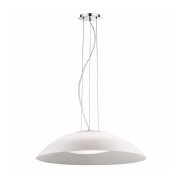 Ideal Lux - Závesné svietidlo na lankách LENA 3xE27/60W/230V priemer 64 cm biela