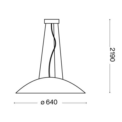 Ideal Lux - Závesné svietidlo na lankách LENA 3xE27/60W/230V priemer 64 cm biela