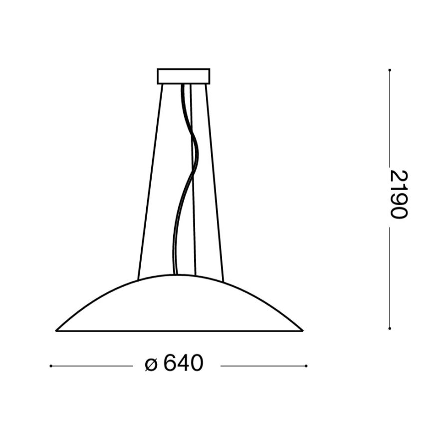 Ideal Lux - Závesné svietidlo na lankách LENA 3xE27/60W/230V priemer 64 cm biela