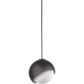 Ideal Lux - Závesné svietidlo na lanku BLOOM 1xE27/42W/230V pr. 17 cm čierne
