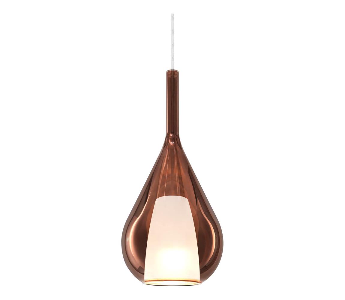 Ideal Lux - Závesné svietidlo na lanku KALIQUE 1xE27/42W/230V priemer 18 cm dymovo-medené 360065