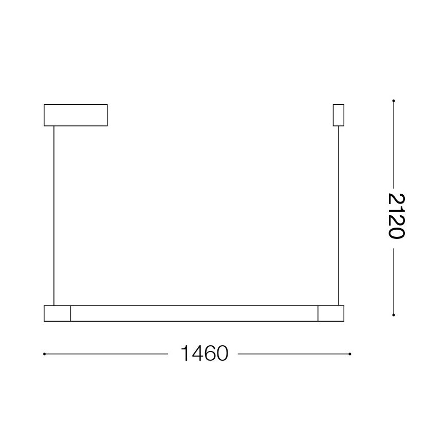 Ideal Lux - Závesný LED luster na lanku YOKO LED/17W/230V CRI 90 biela