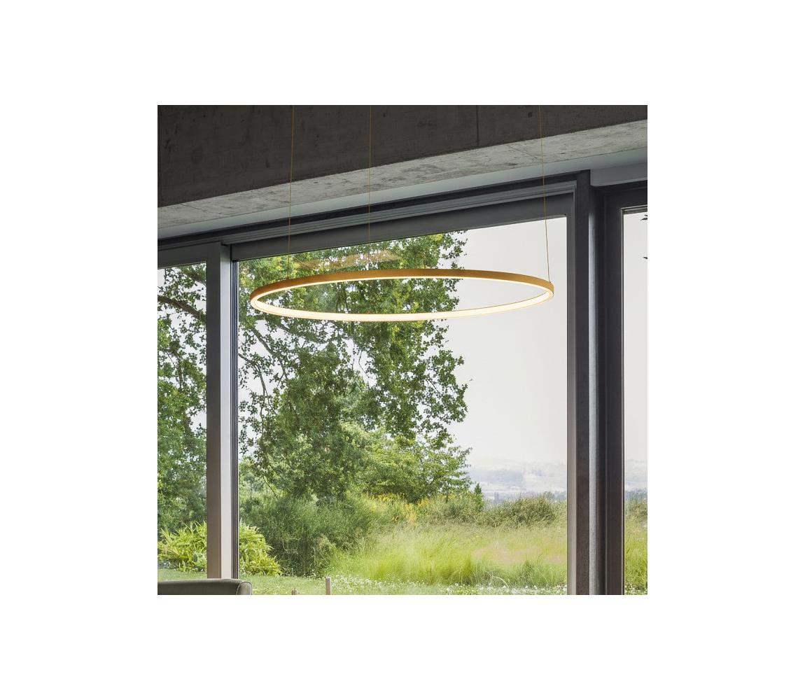 Ideal Lux - Závesný LED luster ORACLE SLIM LED/29W/230V CRI 90 pr. 50 cm zlatý 370408