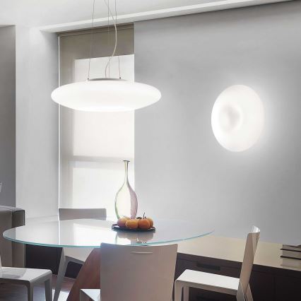 Ideal Lux - Závesný luster GLORY na lankách 3xE27/60W/230V priemer 50 cm biela