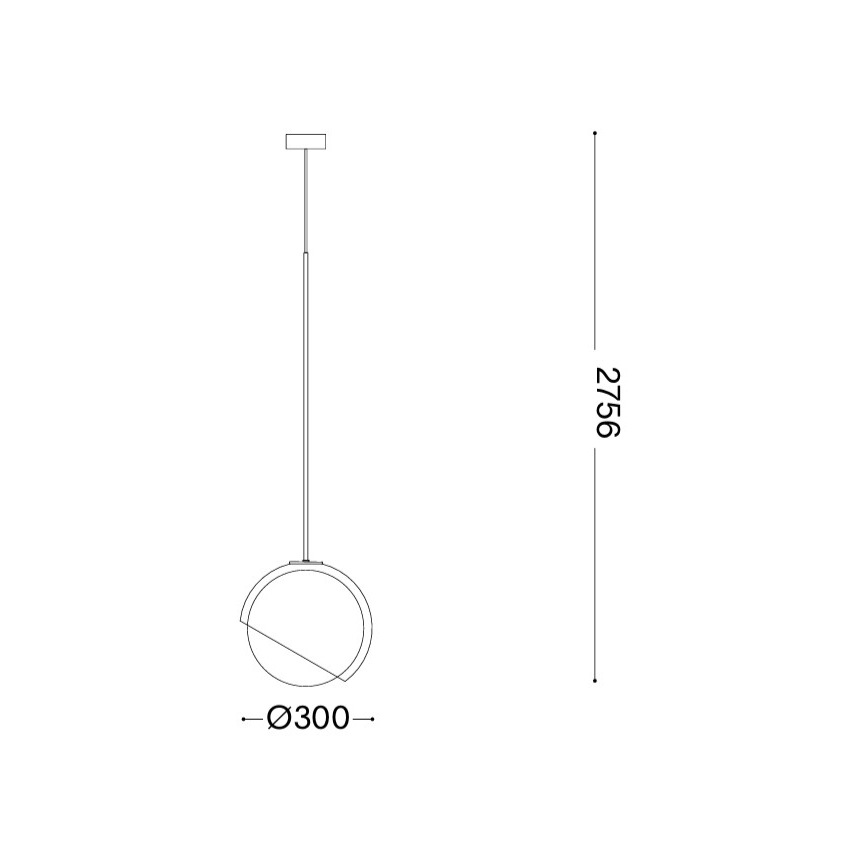Ideal Lux - Závesný luster BLOOM na lanku 1xE27/42W/230V, priemer 30 cm, zlatá/dymovo-béžová
