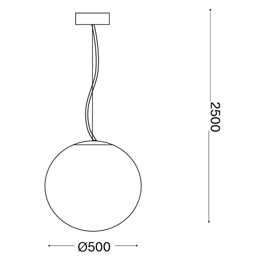 Ideal Lux - Závesný luster na lankách MAPA 1xE27/42W/230V pr. 50 cm biela