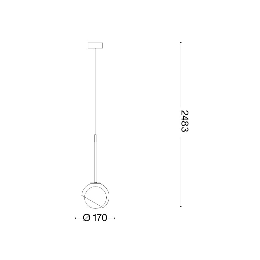 Ideal Lux - Závesný luster na lanku BLOOM 1xE27/42W/230V pr. 17 cm zlatá/dymová béžová