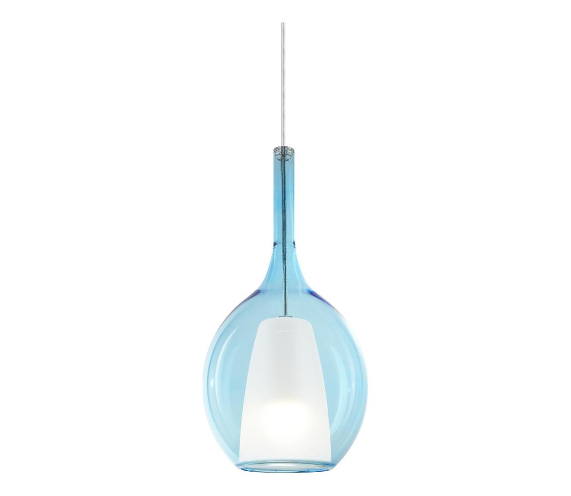 Ideal Lux - Závesný luster na lanku KALIQUE 1xE27/42W/230V pr. 18 cm dymová modrá 360041