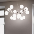 Ideal Lux - Závesný luster na lanku NODI 15xE14/28W/230V pr. 105 cm lesklý chróm/biela