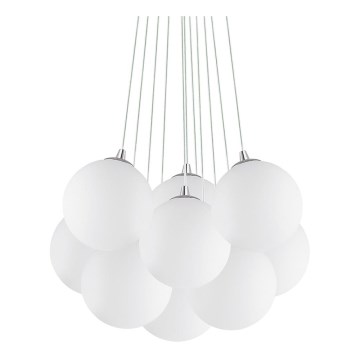 Ideal Lux - Závesný luster s lankom MAPA 11xE14/40W/230V pr. 58 cm biela