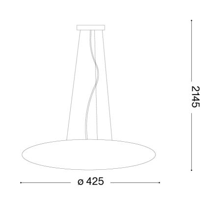 Ideal Lux - Závesný luster SMARTIES na lanku 3xE27/42W/230V pr. 42,5 cm biela