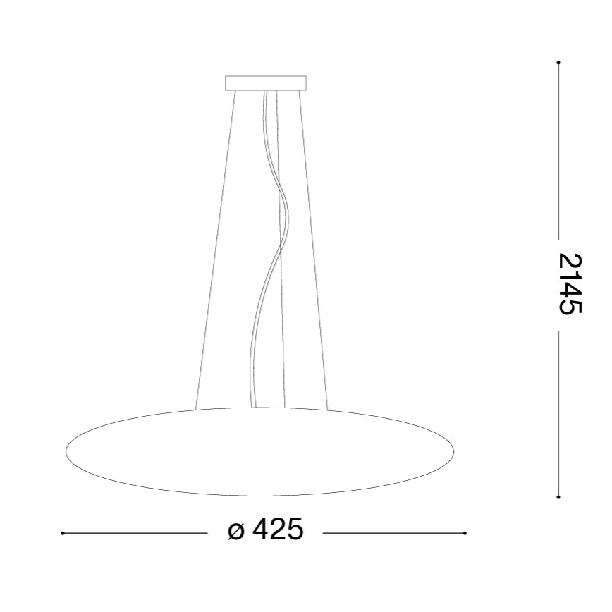 Ideal Lux - Závesný luster SMARTIES na lanku 3xE27/42W/230V pr. 42,5 cm biela