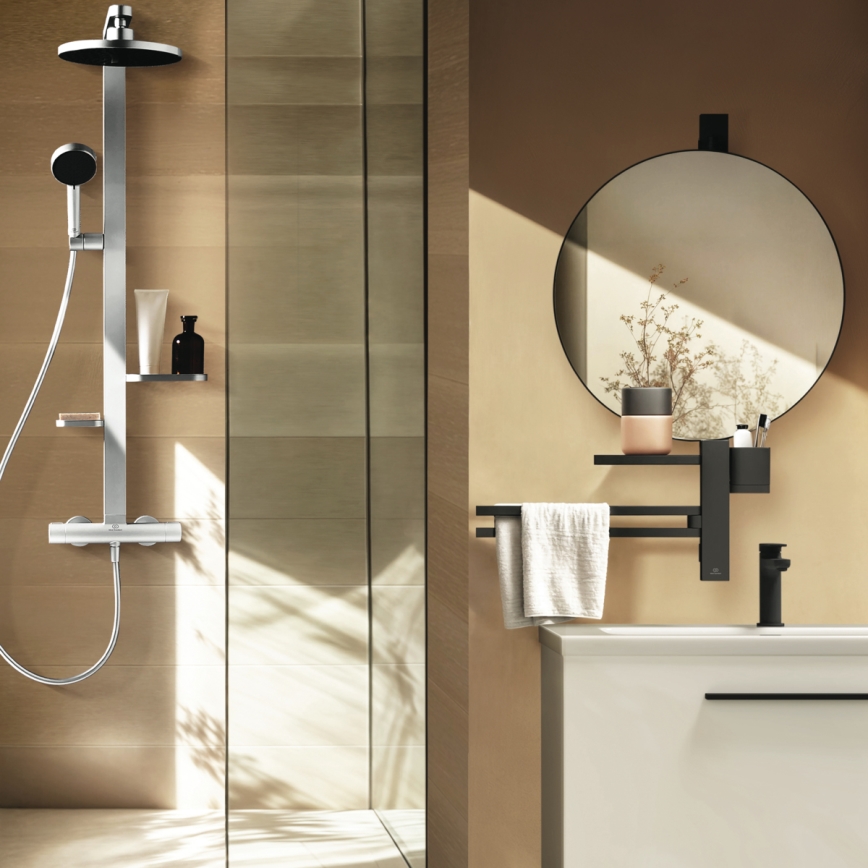 Ideal Standard BD583SI - Sprchová súprava s termostatickou batériou CERATHERM ALU+ matný chróm