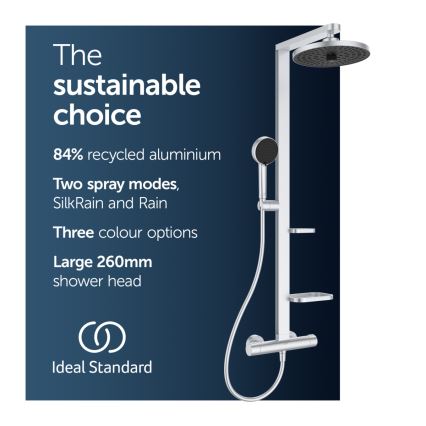 Ideal Standard BD583SI - Sprchová súprava s termostatickou batériou CERATHERM ALU+ matný chróm