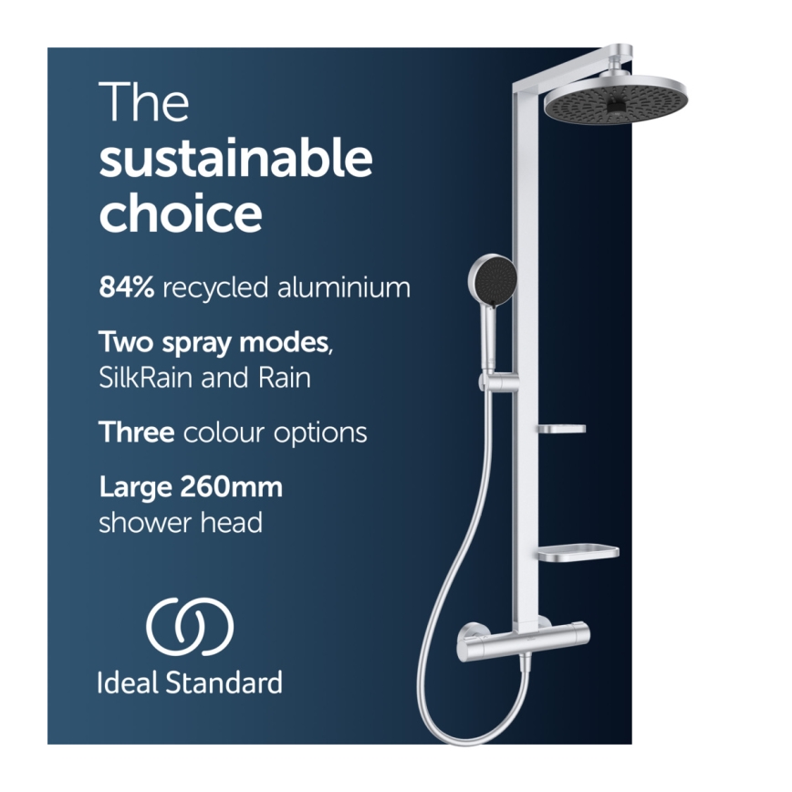 Ideal Standard BD583SI - Sprchová súprava s termostatickou batériou CERATHERM ALU+ matný chróm