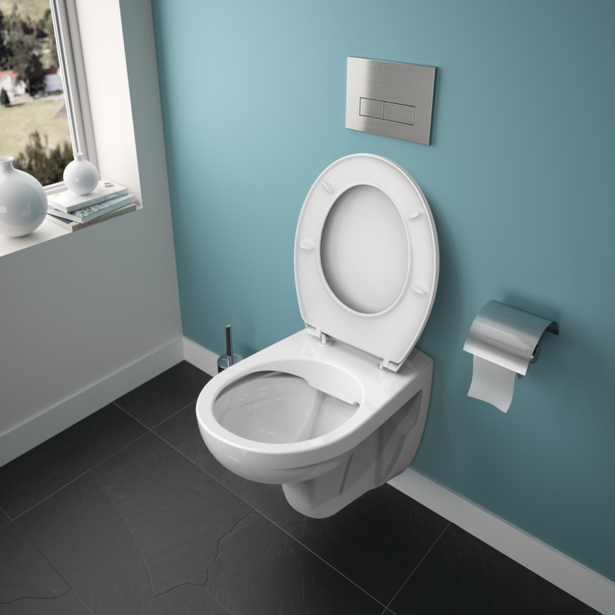 Ideal Standard K881001 - Závesné WC bez oplachového lemu EUROVIT keramika/biela