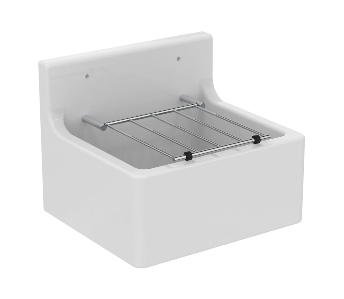 Ideal Standard S593901 -Závesná výlevka s mriežkou DOURO 45,5x38 cm keramika/biela S593901