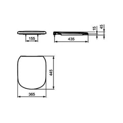 Ideal Standard T352901 - WC sedátko SoftClose TESI biele