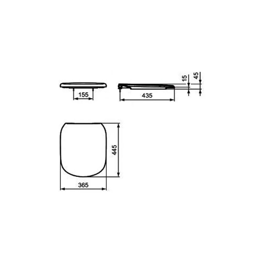 Ideal Standard T352901 - WC sedátko SoftClose TESI biele