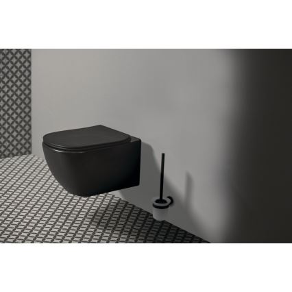 Ideal Standard T3546V3 - Závesné WC s toaletným sedátkom SoftClose TESI keramika/čierna
