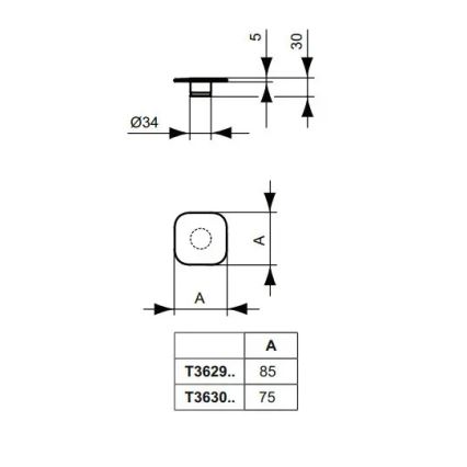 Ideal Standard T3629AA - Umývadlová výpusť CLICK-CLACK 8,5 cm lesklý chróm