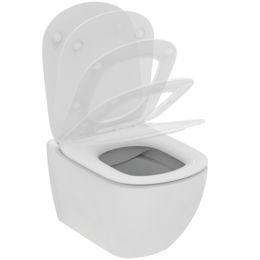 Ideal Standard T536001 - Závesné bezokrajové WC so sedátkom SoftClose TESI keramika/biela