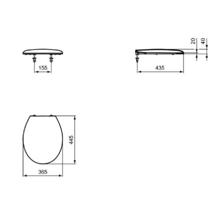 Ideal Standard W303801 - biele WC sedadlo