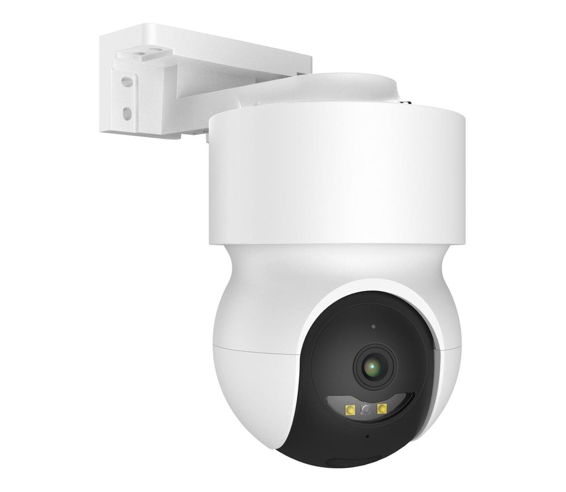 iGET 75020822 - Inteligentná vonkajšia kamera s pohybovým senzorom 2K 12V IP65 Wi-Fi biela 75020822