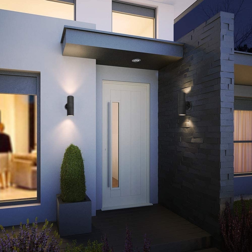 LED Vonkajšie nástenné svietidlo PARED 2xGU10/9W/230V IP65
