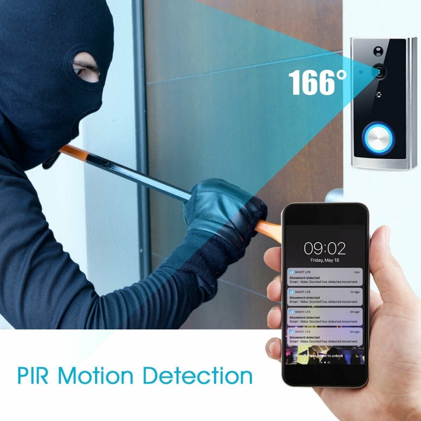 Immax 07714L - Video zvonček NEO LITE Smart, Wi-Fi Tuya