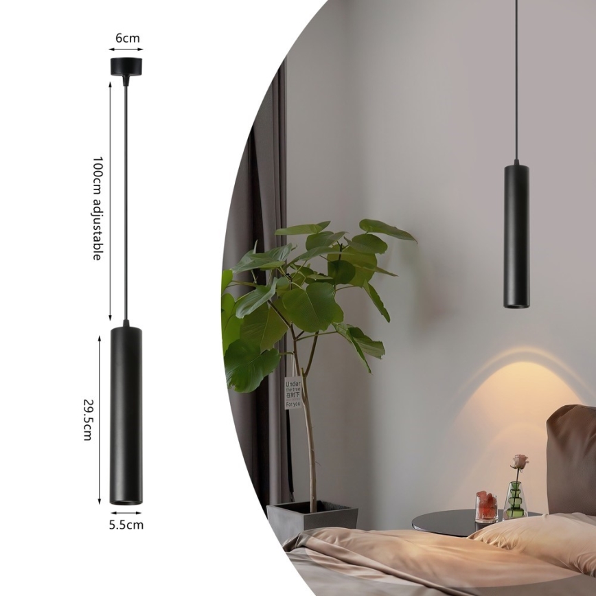 Luster na lanku PUNTO 1xGU10/9W/230V