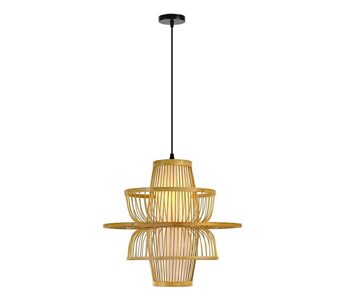 08254L - Luster na lanku PINCHOS 1xE27/40W/230V pr. 45 cm bambus